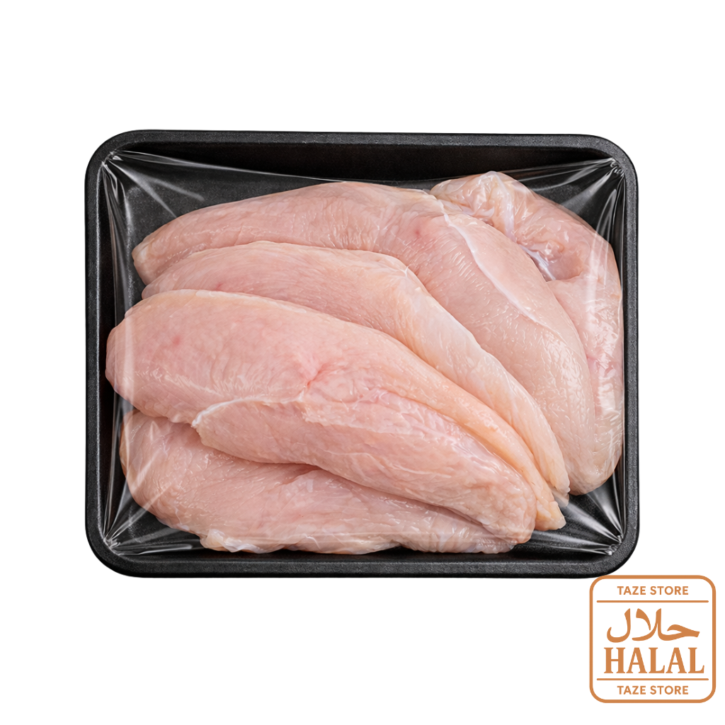 صدور دجاج مقطعة