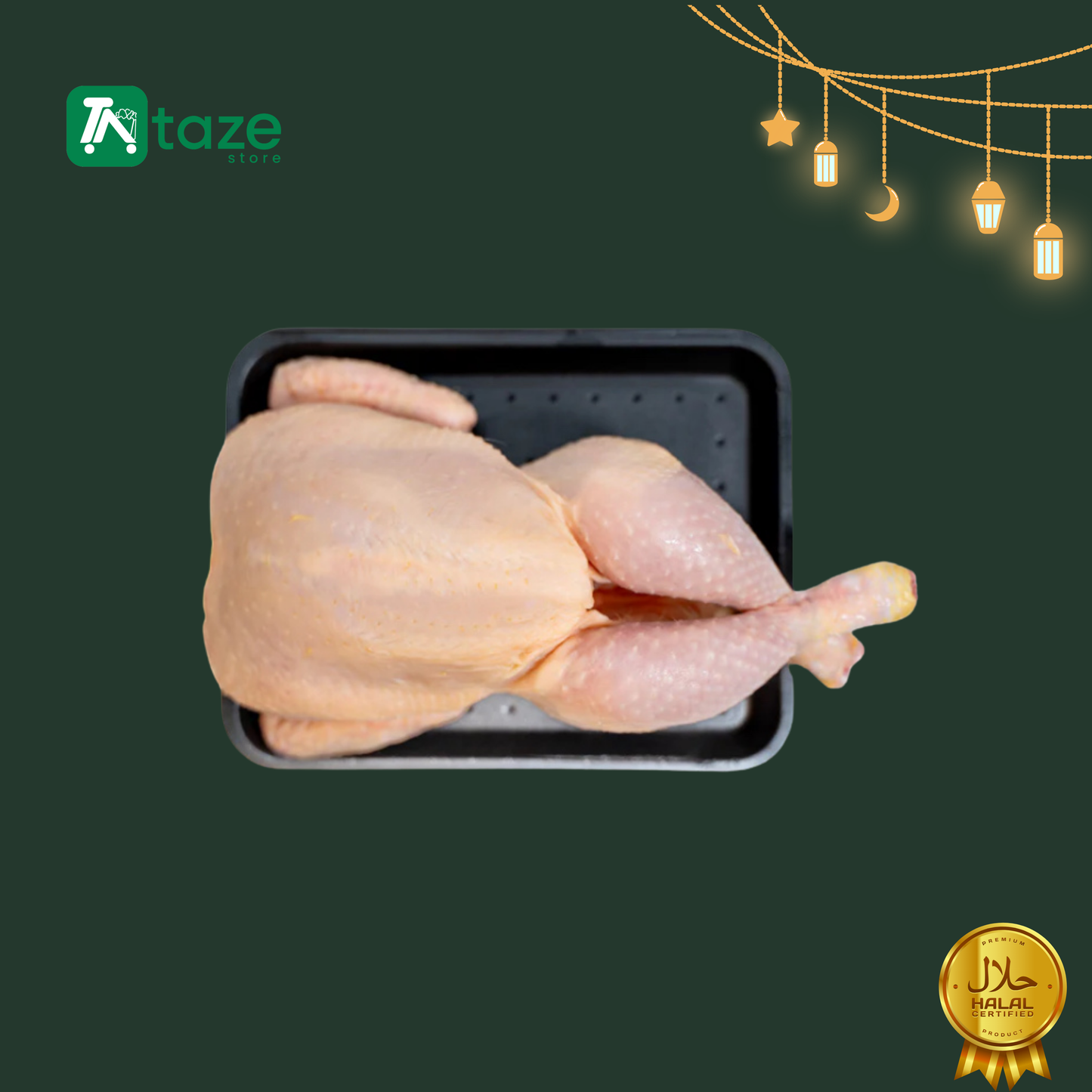 Ganzes Halal-Huhn